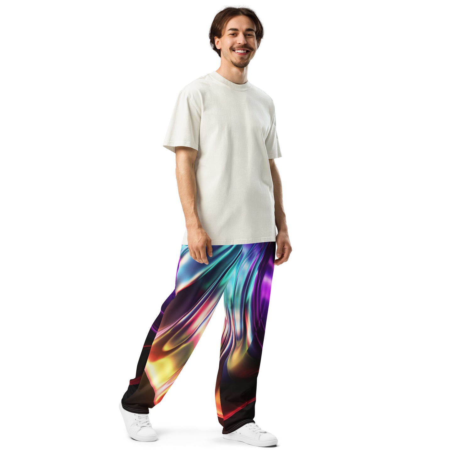 Colorful Wide-leg joggers - Unique Designs - Free Shipping Worldwide