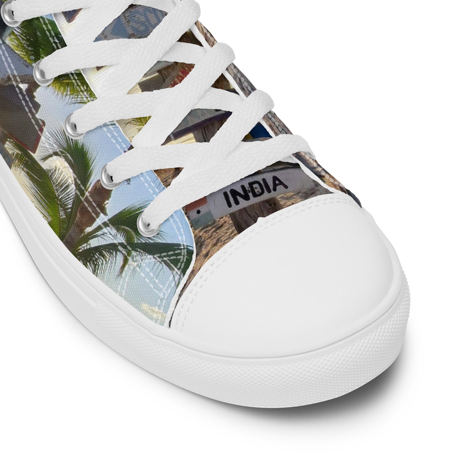 Colorful high top canvas shoes Free Shipping Worldwide