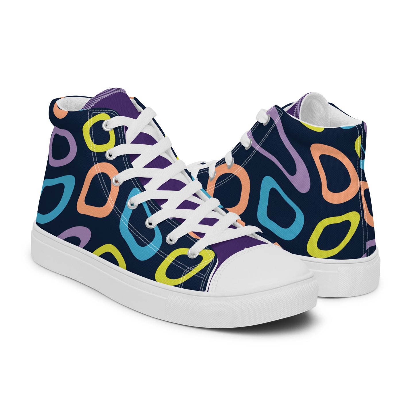 Colorful high top canvas shoes - Free Shipping Worldwide