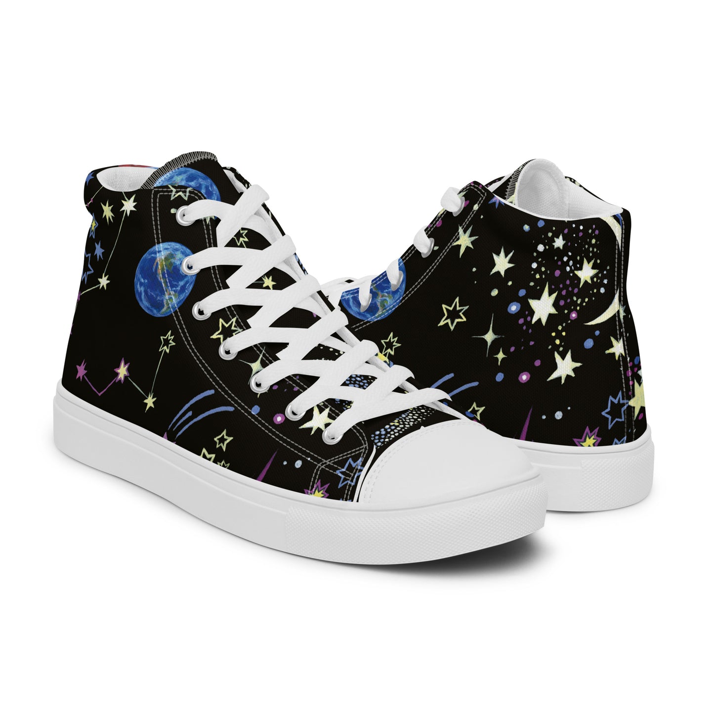 Colorful high top canvas shoes - Free Shipping Worldwide