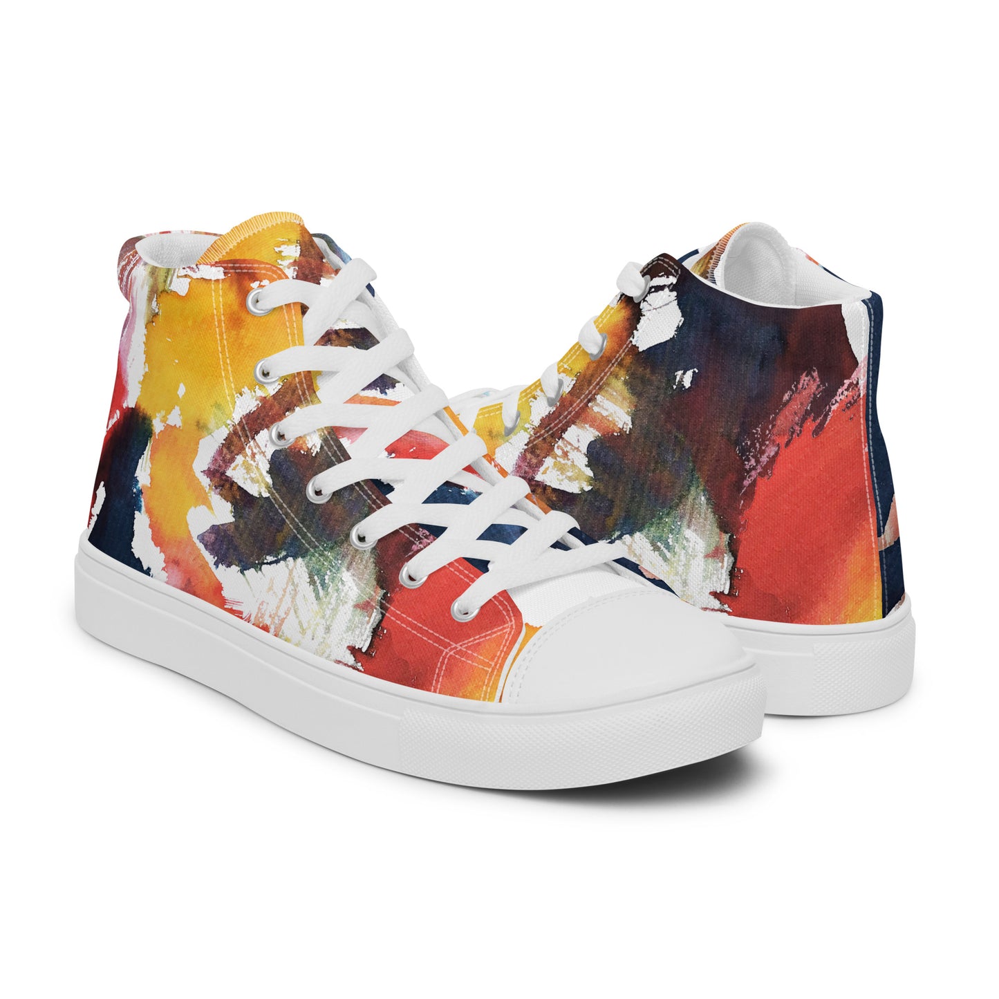 Colorful high top canvas shoes - Free Shipping Worldwide