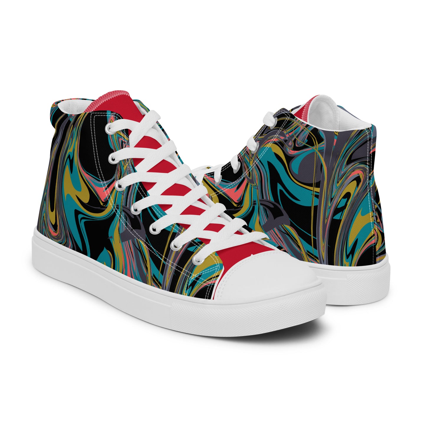 Colorful high top canvas shoes - Free Shipping Worldwide