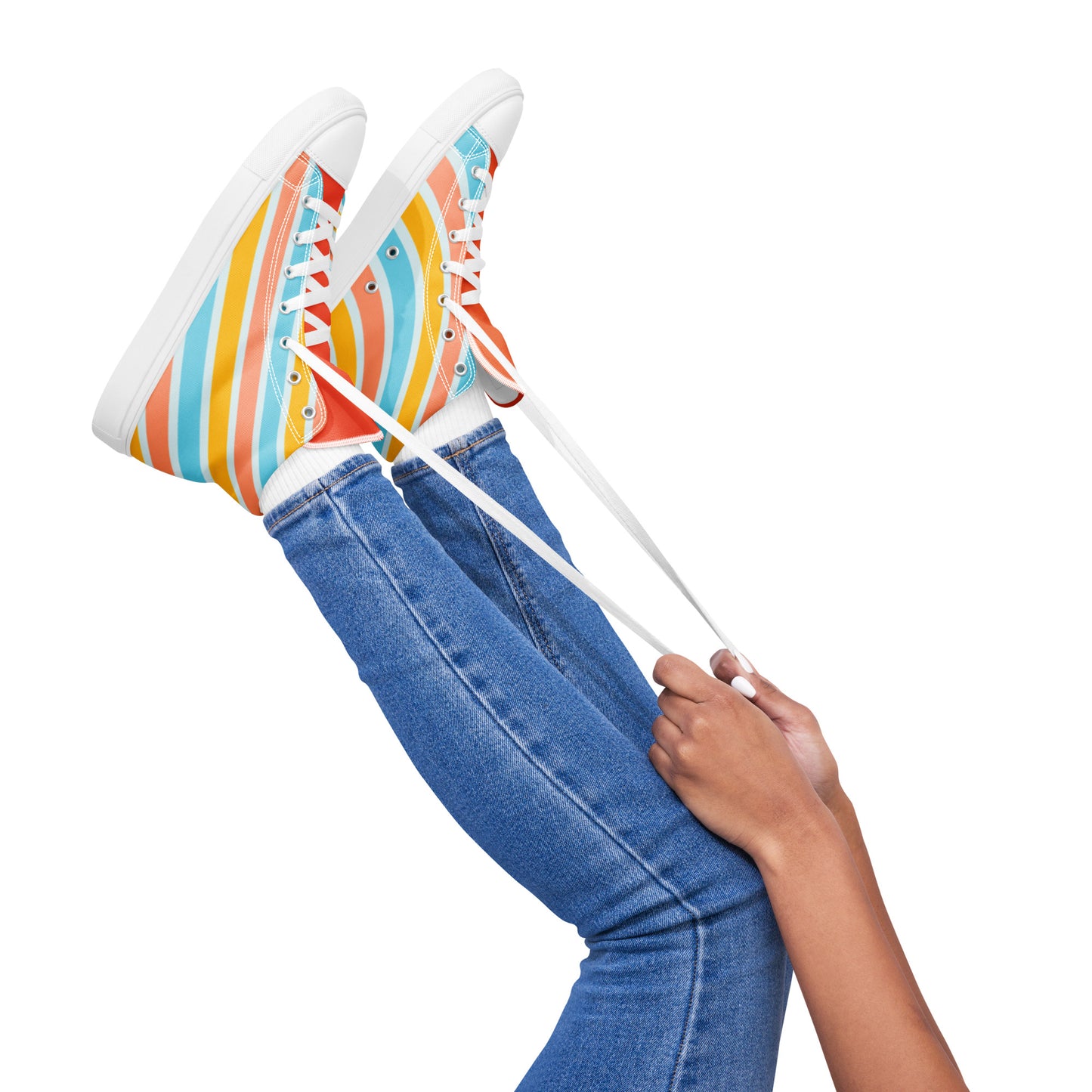 Colorful women’s high top canvas shoes - Free Shipping Worldwide