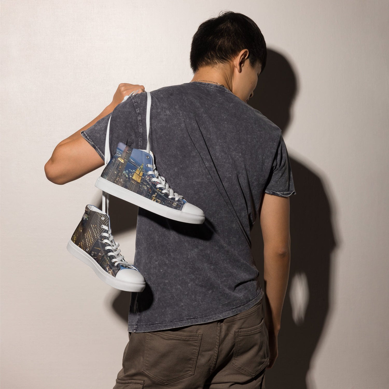 Colorful Men's Canvas Shoes - Photography -Unique Designs
