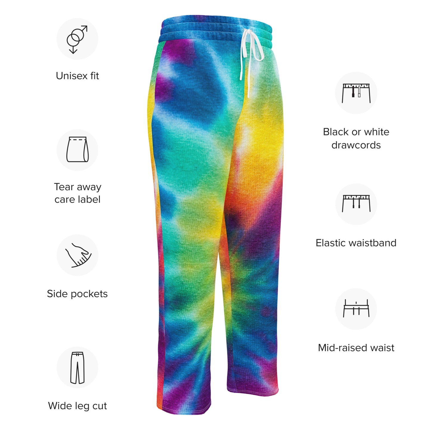 Colorful Wide-leg joggers - Unique Designs - Free Shipping Worldwide