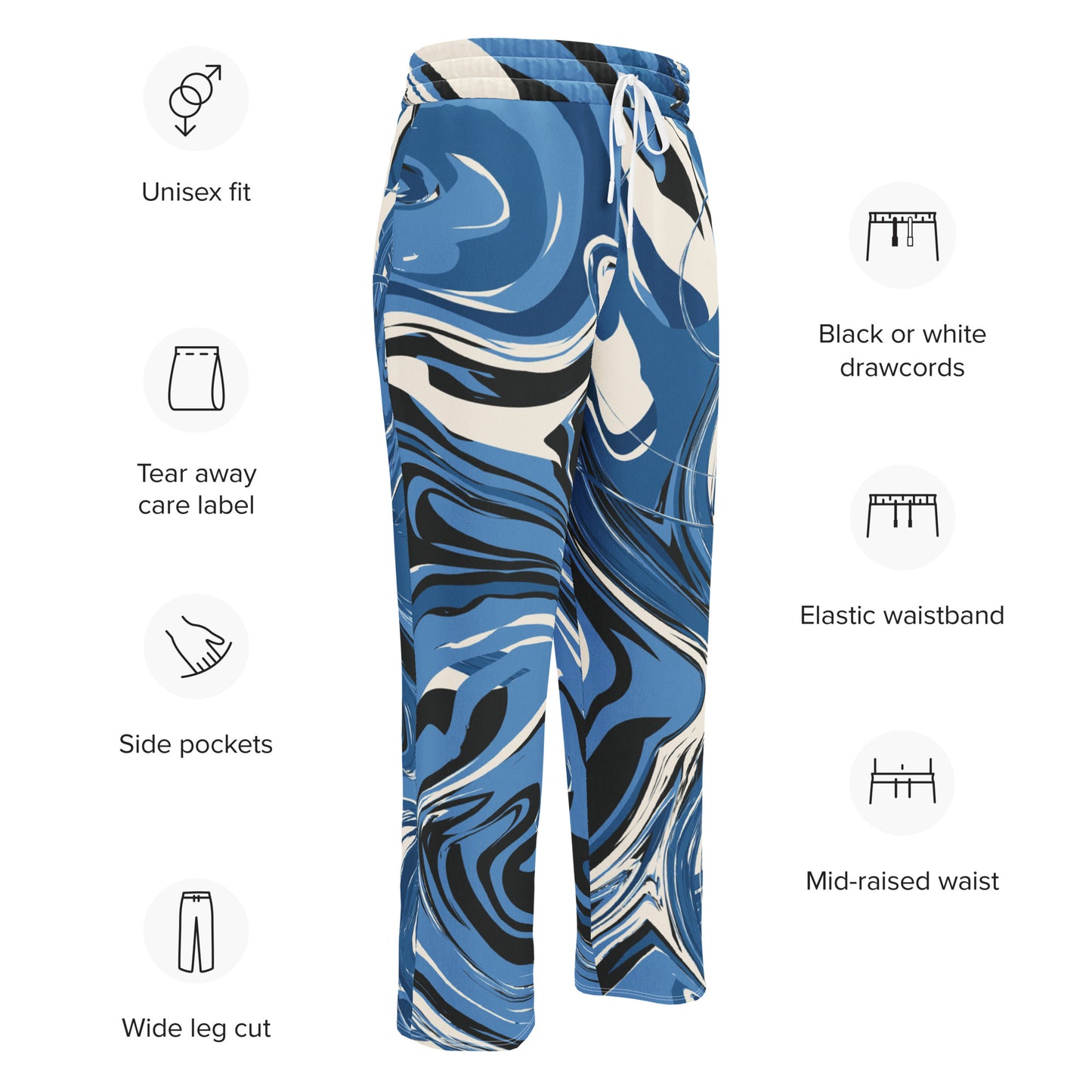 Colorful Wide-leg joggers - Unique Designs - Free Shipping Worldwide