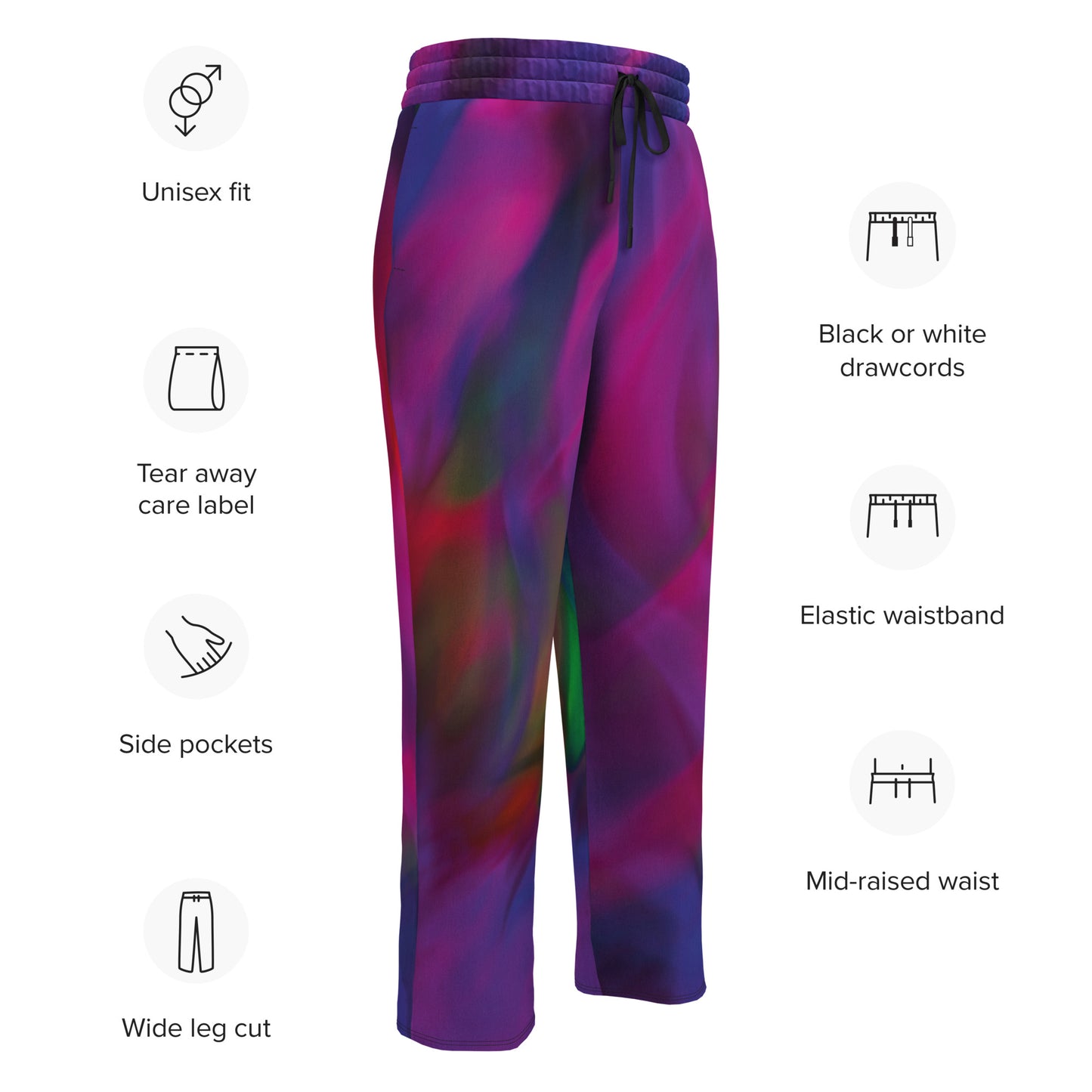 Colorful Wide-leg joggers - Unique Designs - Free Shipping Worldwide