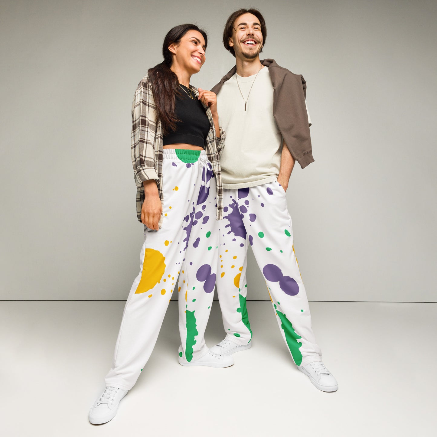 Colorful Wide-leg joggers - Unique Designs - Free Shipping Worldwide