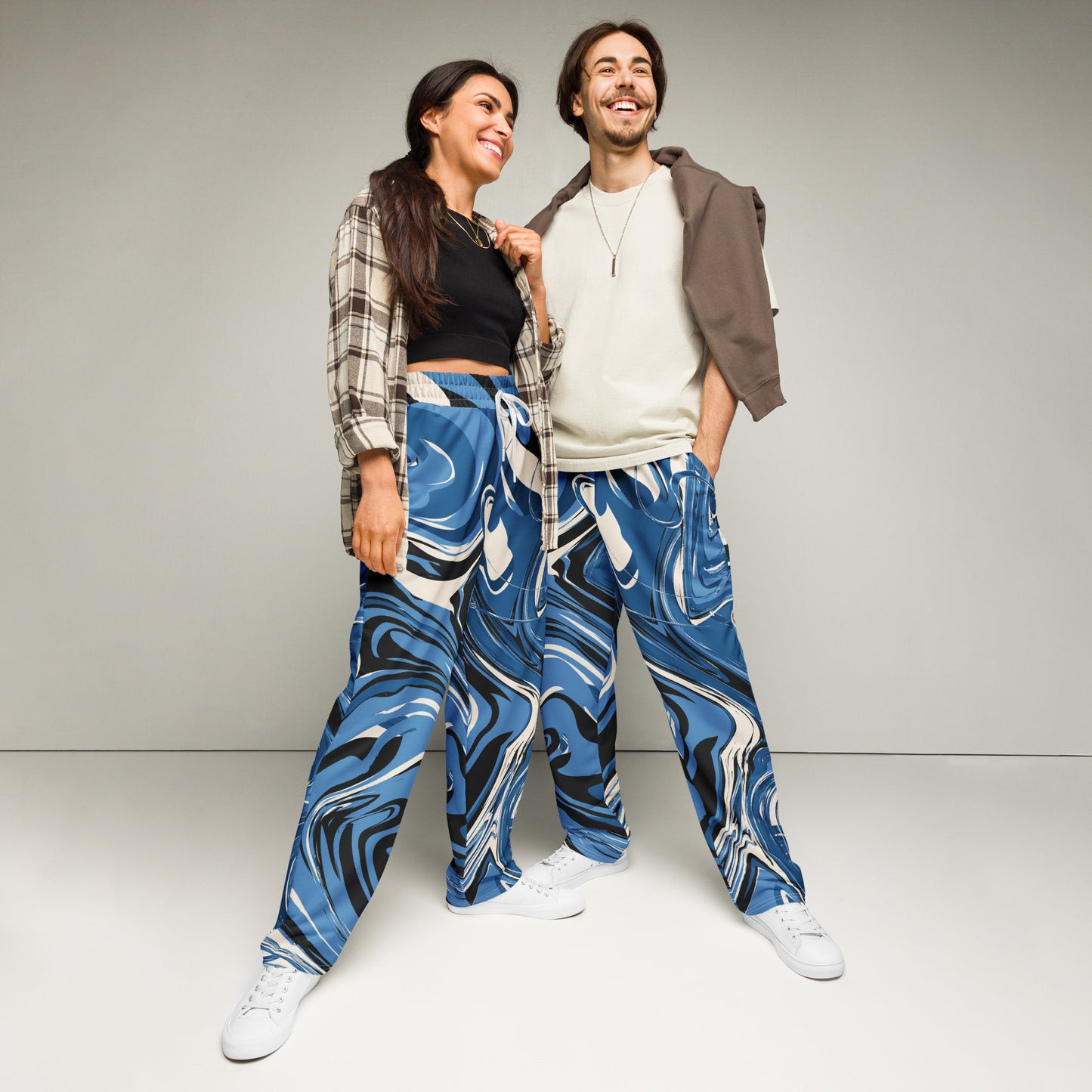 Colorful Wide-leg joggers - Unique Designs - Free Shipping Worldwide