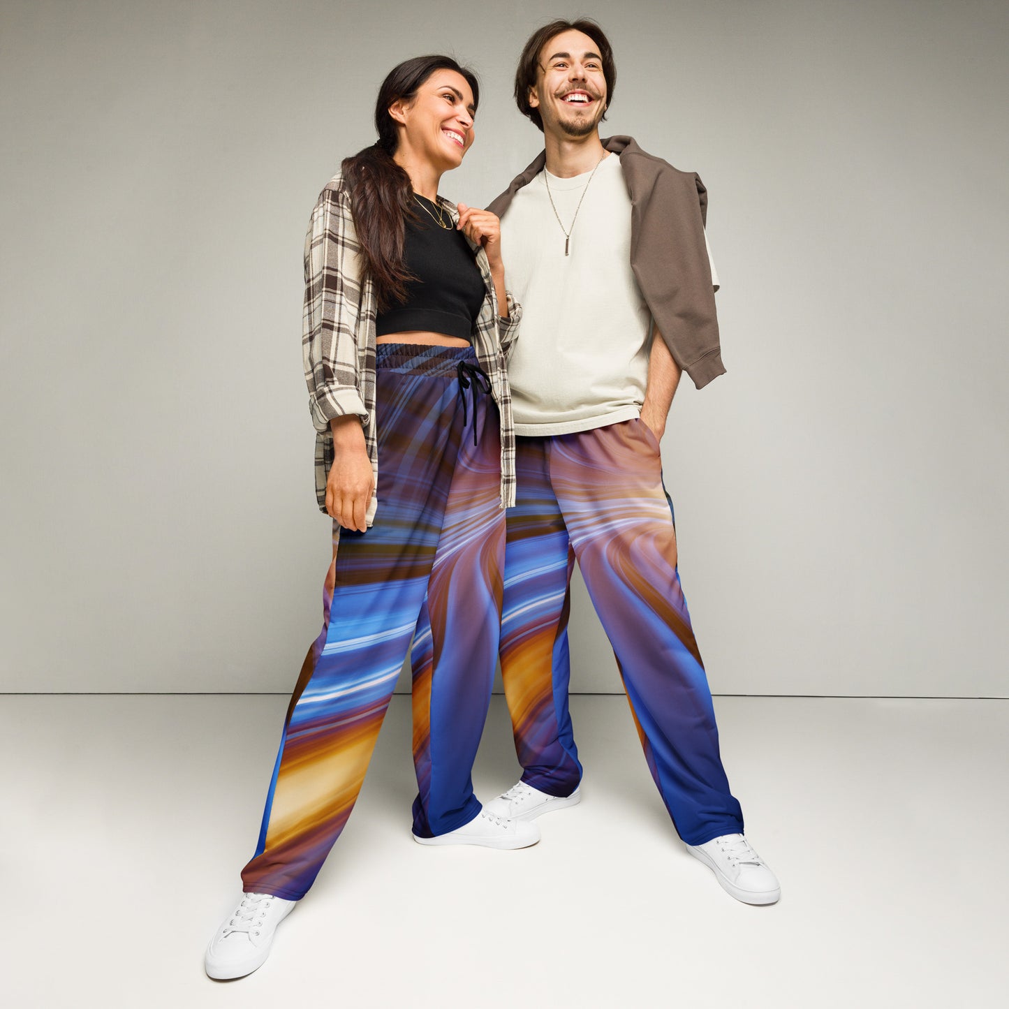 Colorful Wide-leg joggers - Unique Designs - Free Shipping Worldwide