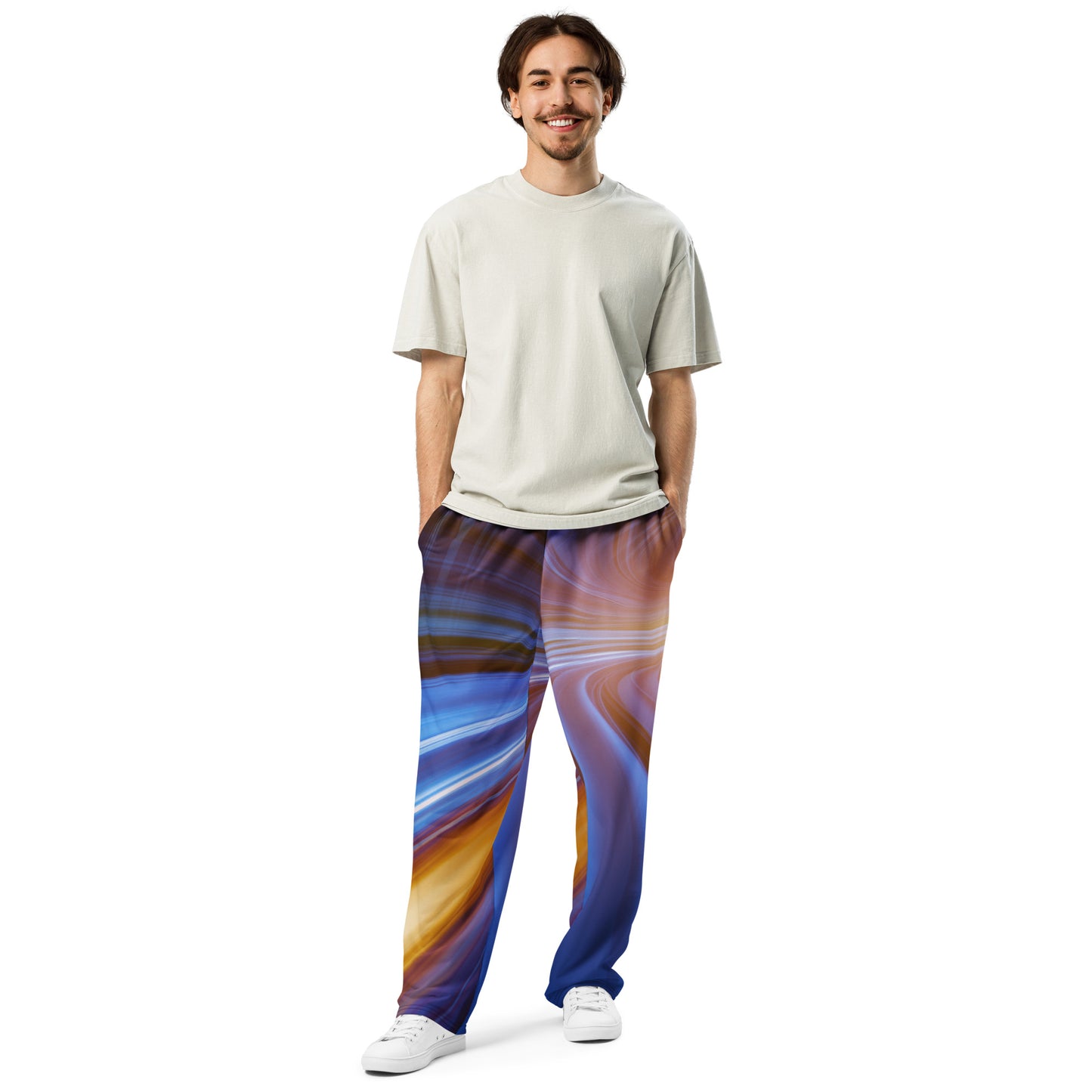 Colorful Wide-leg joggers - Unique Designs - Free Shipping Worldwide
