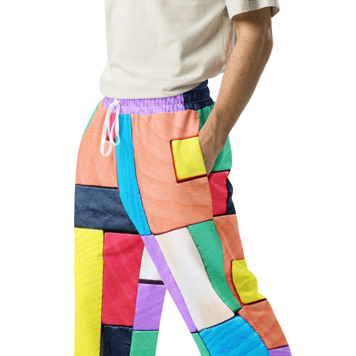 Colorful Wide-leg joggers - Unique Designs - Free Shipping Worldwide