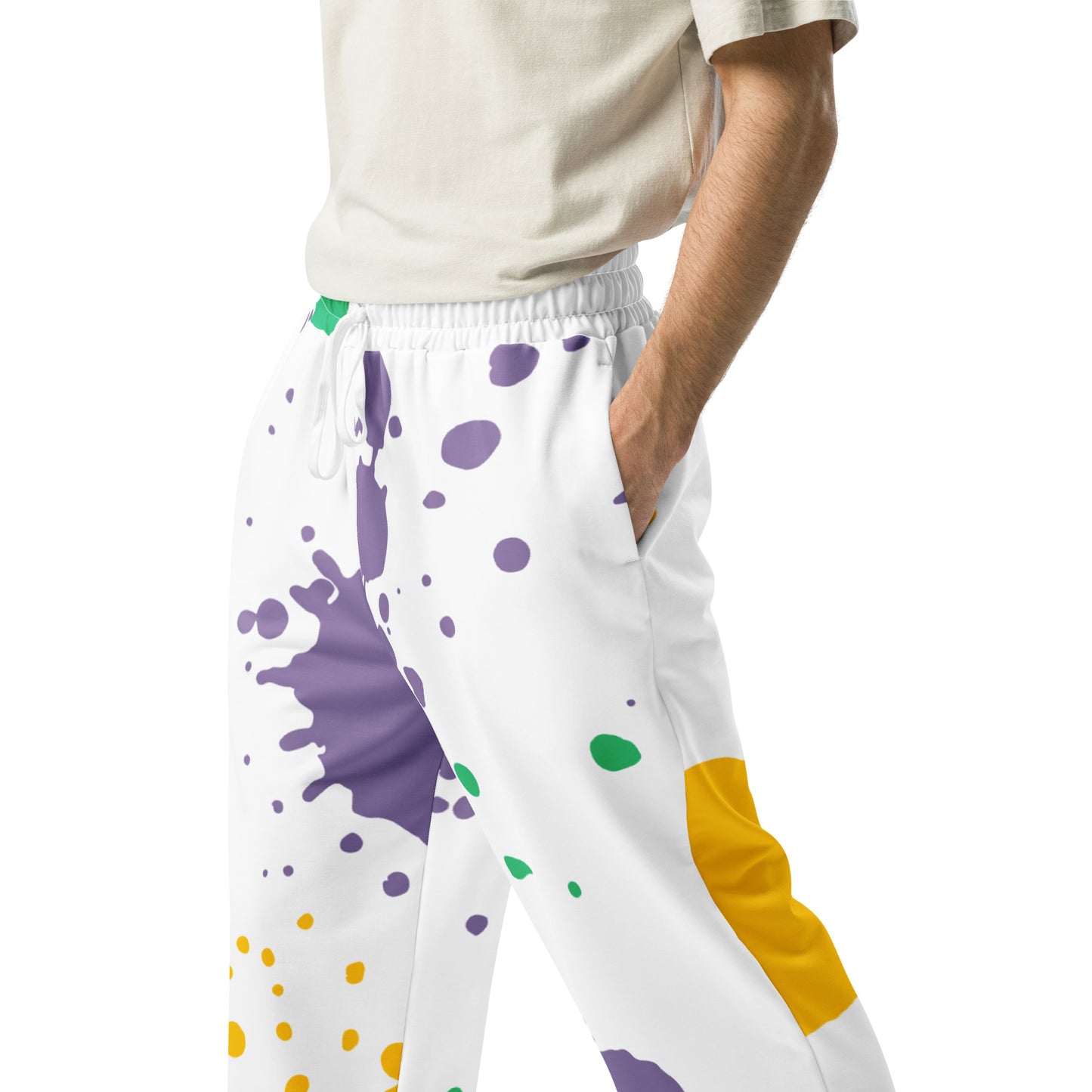 Colorful Wide-leg joggers - Unique Designs - Free Shipping Worldwide