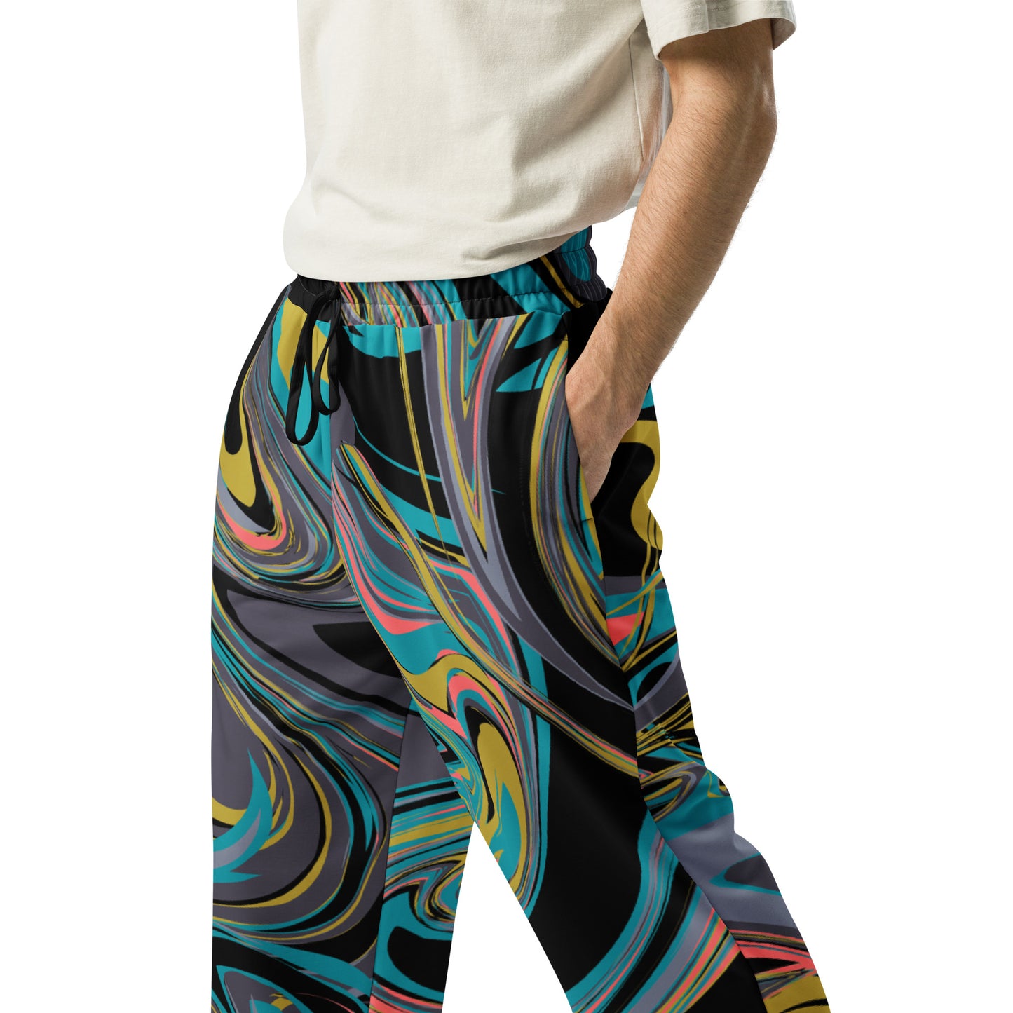 Colorful Wide-leg joggers - Unique Designs - Free Shipping Worldwide