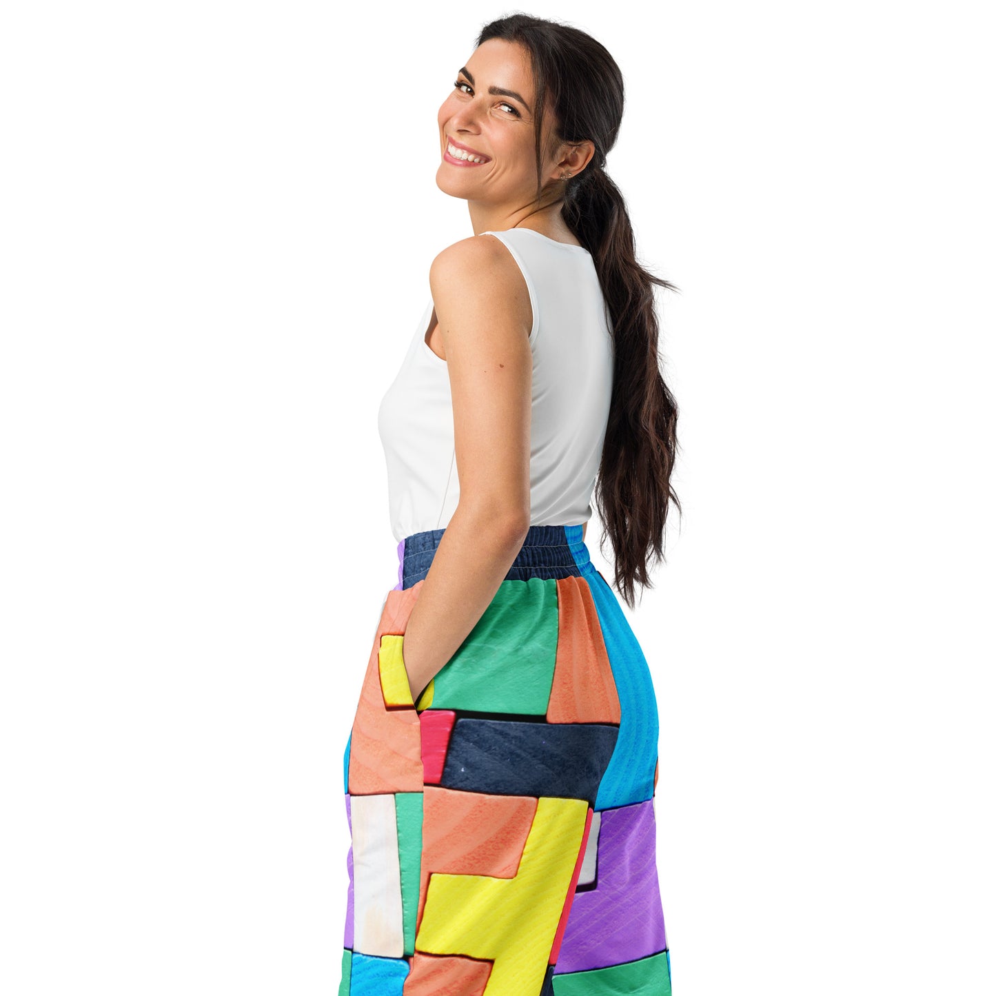 Colorful Wide-leg joggers - Unique Designs - Free Shipping Worldwide