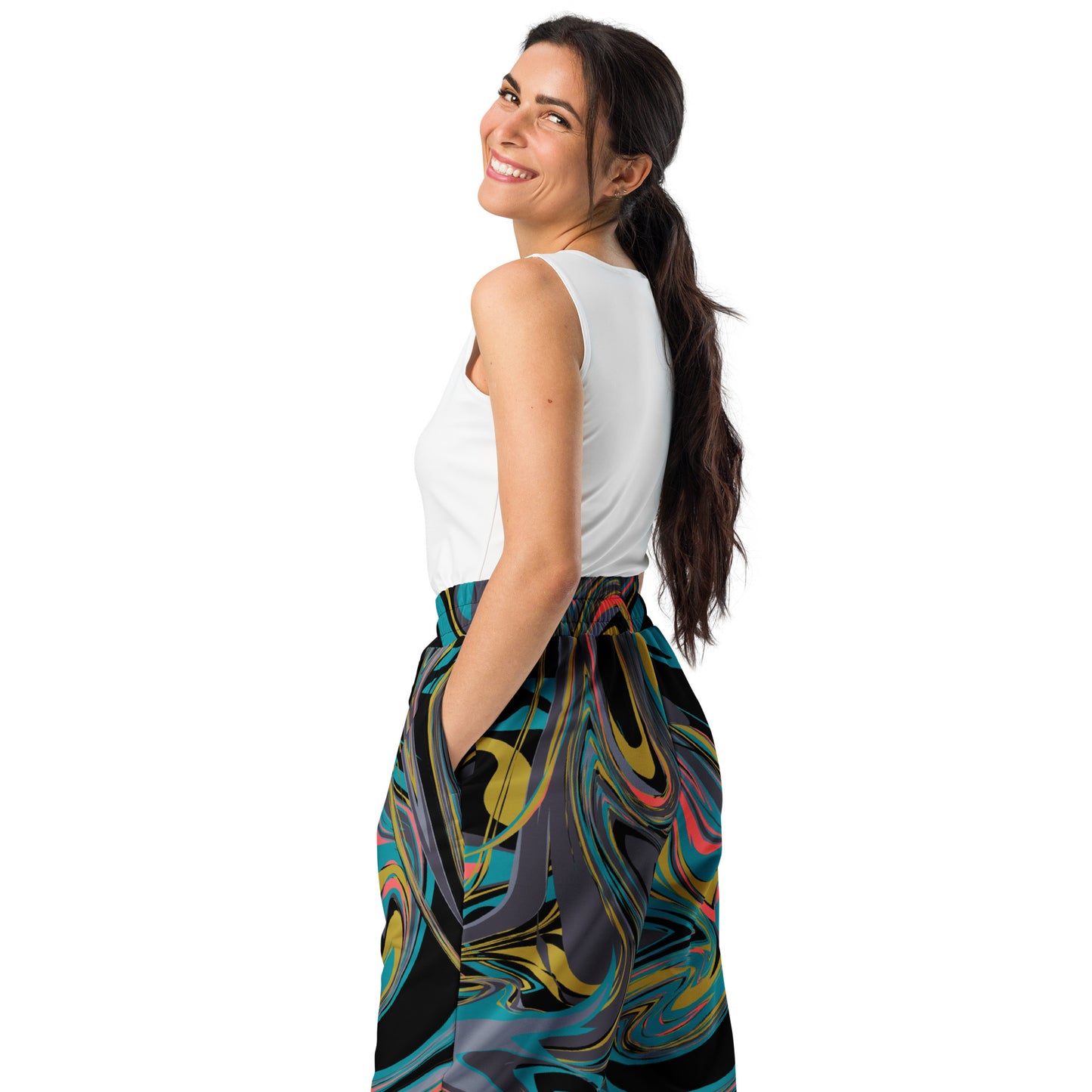 Colorful Wide-leg joggers - Unique Designs - Free Shipping Worldwide