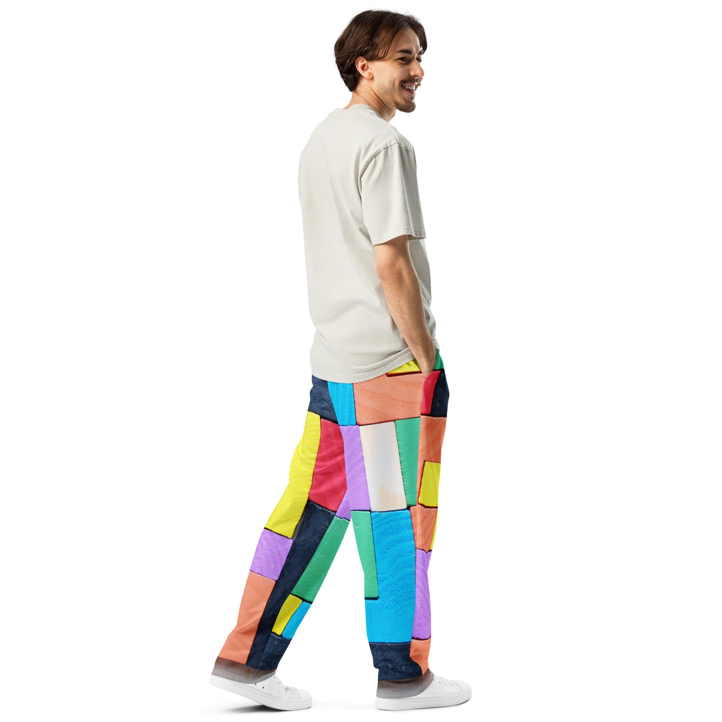 Colorful Wide-leg joggers - Unique Designs - Free Shipping Worldwide