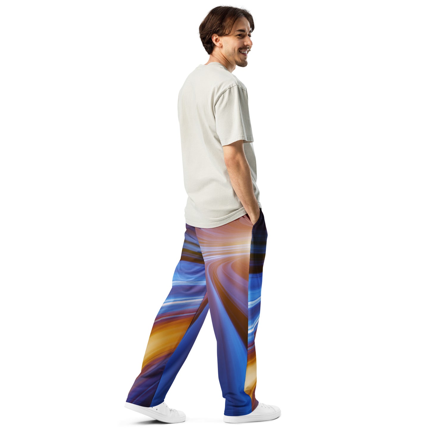 Colorful Wide-leg joggers - Unique Designs - Free Shipping Worldwide