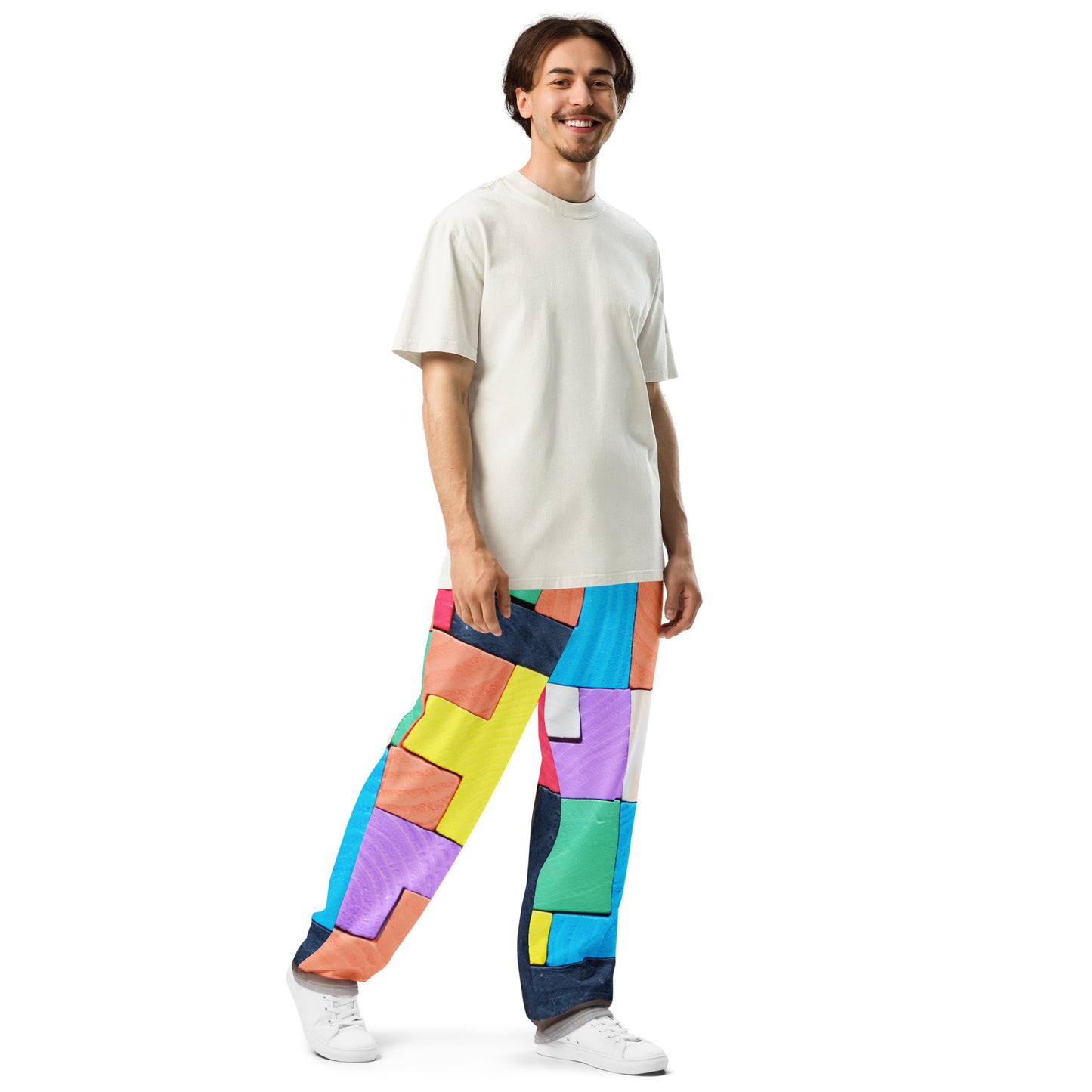 Colorful Wide-leg joggers - Unique Designs - Free Shipping Worldwide