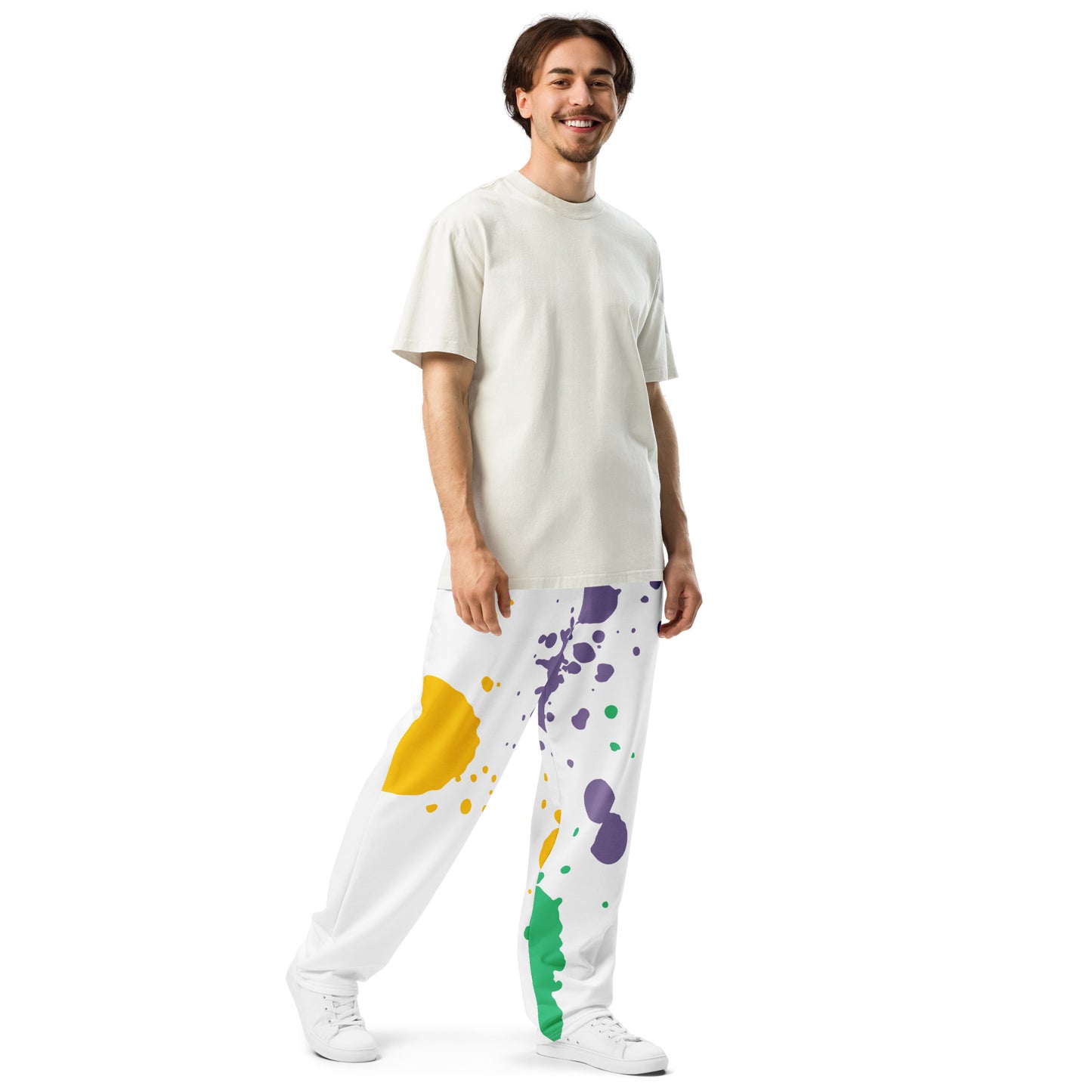 Colorful Wide-leg joggers - Unique Designs - Free Shipping Worldwide