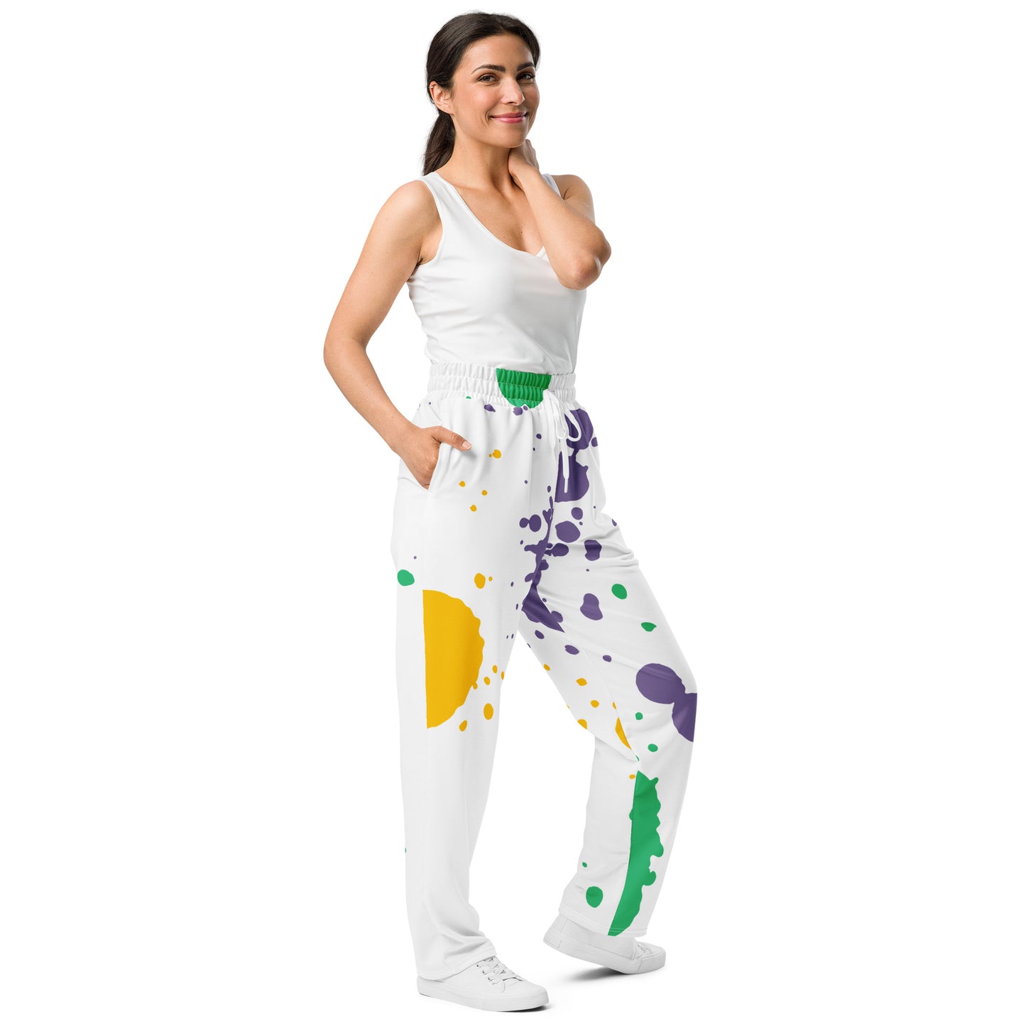 Colorful Wide-leg joggers - Unique Designs - Free Shipping Worldwide