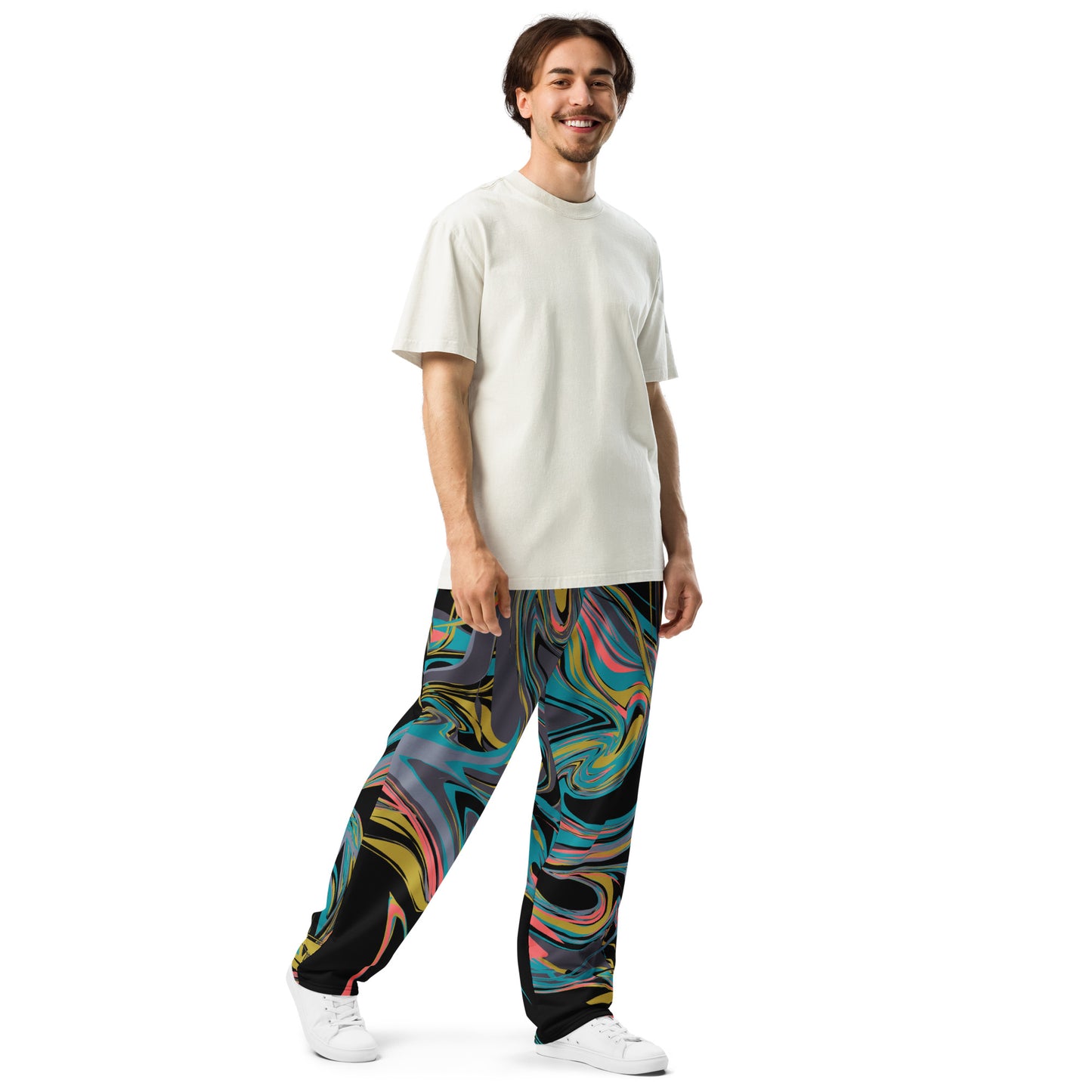 Colorful Wide-leg joggers - Unique Designs - Free Shipping Worldwide
