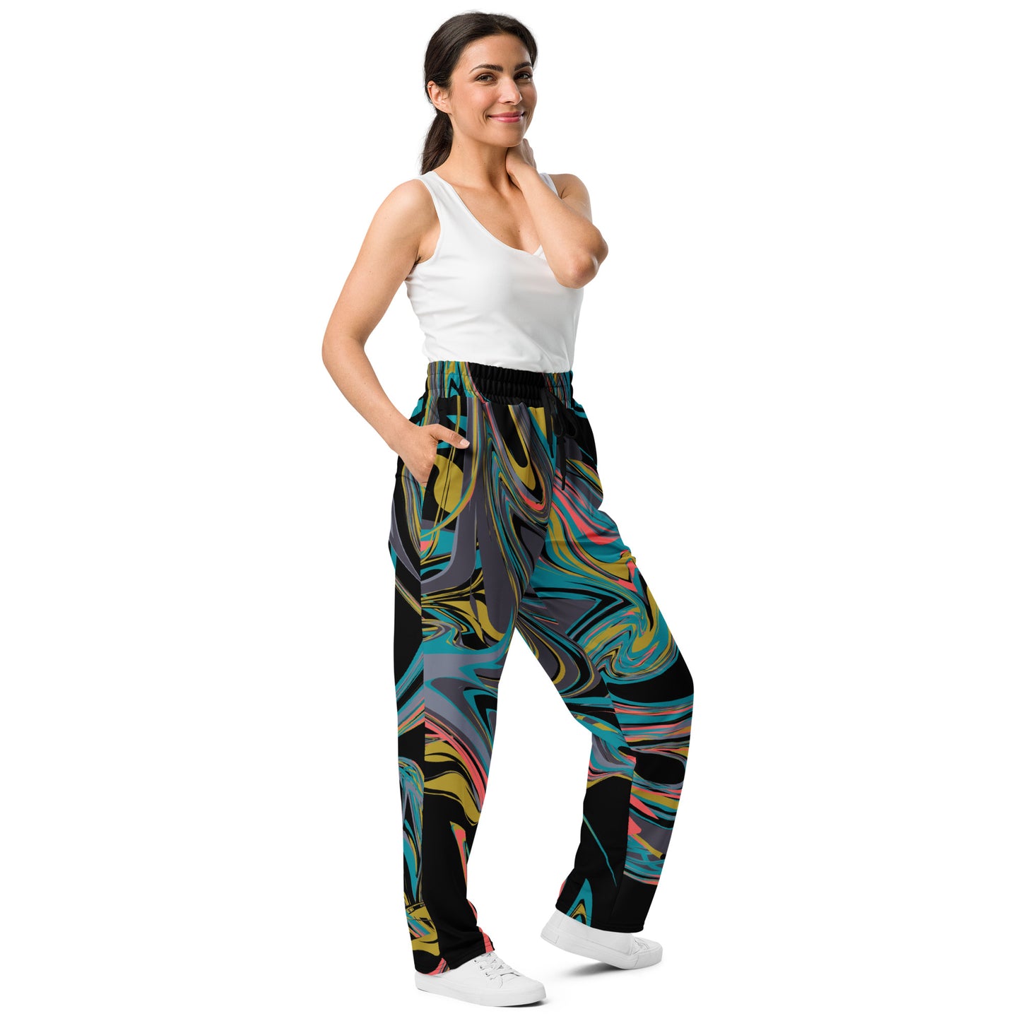 Colorful Wide-leg joggers - Unique Designs - Free Shipping Worldwide