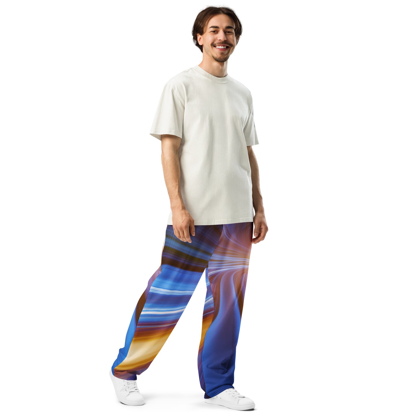 Colorful Wide-leg joggers - Unique Designs - Free Shipping Worldwide