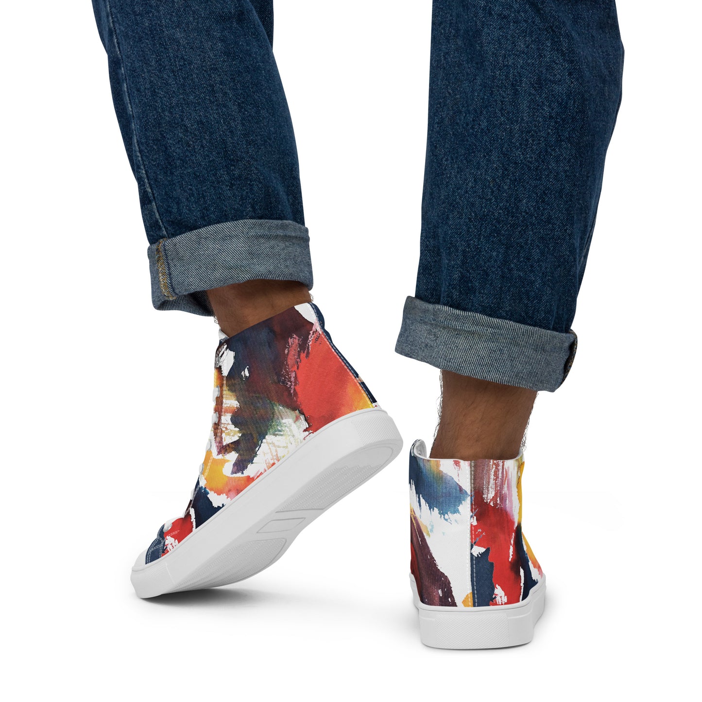 Colorful high top canvas shoes - Free Shipping Worldwide