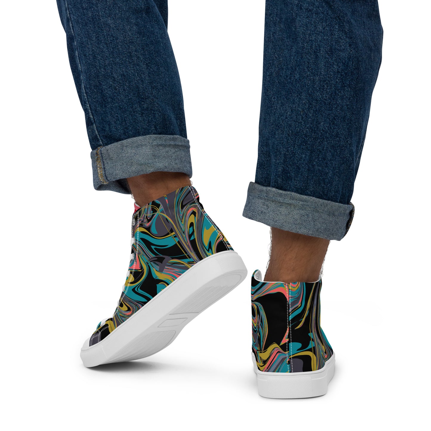 Colorful high top canvas shoes - Free Shipping Worldwide