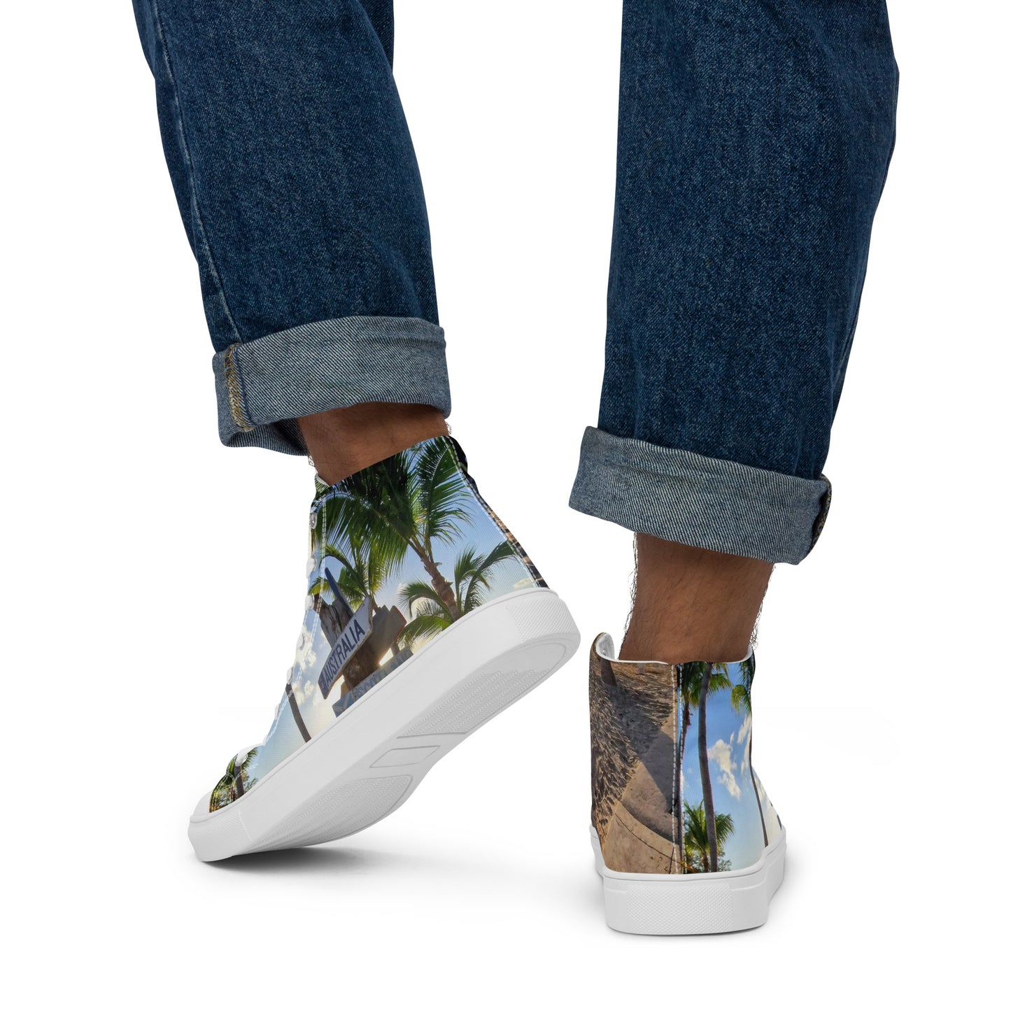 Colorful high top canvas shoes Free Shipping Worldwide
