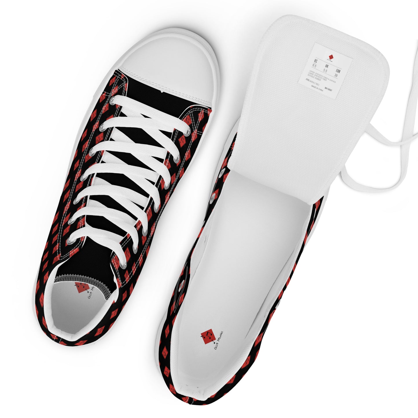 Colorful high top canvas shoes - Free Shipping Worldwide