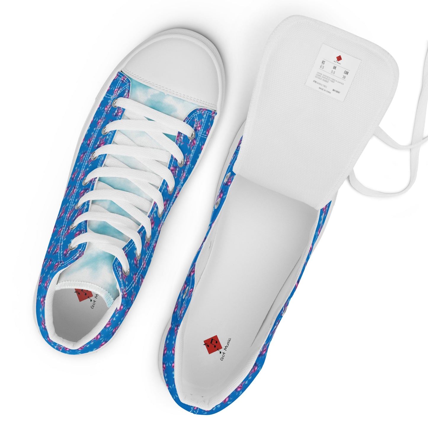 Colorful high top canvas shoes - Free Shipping Worldwide