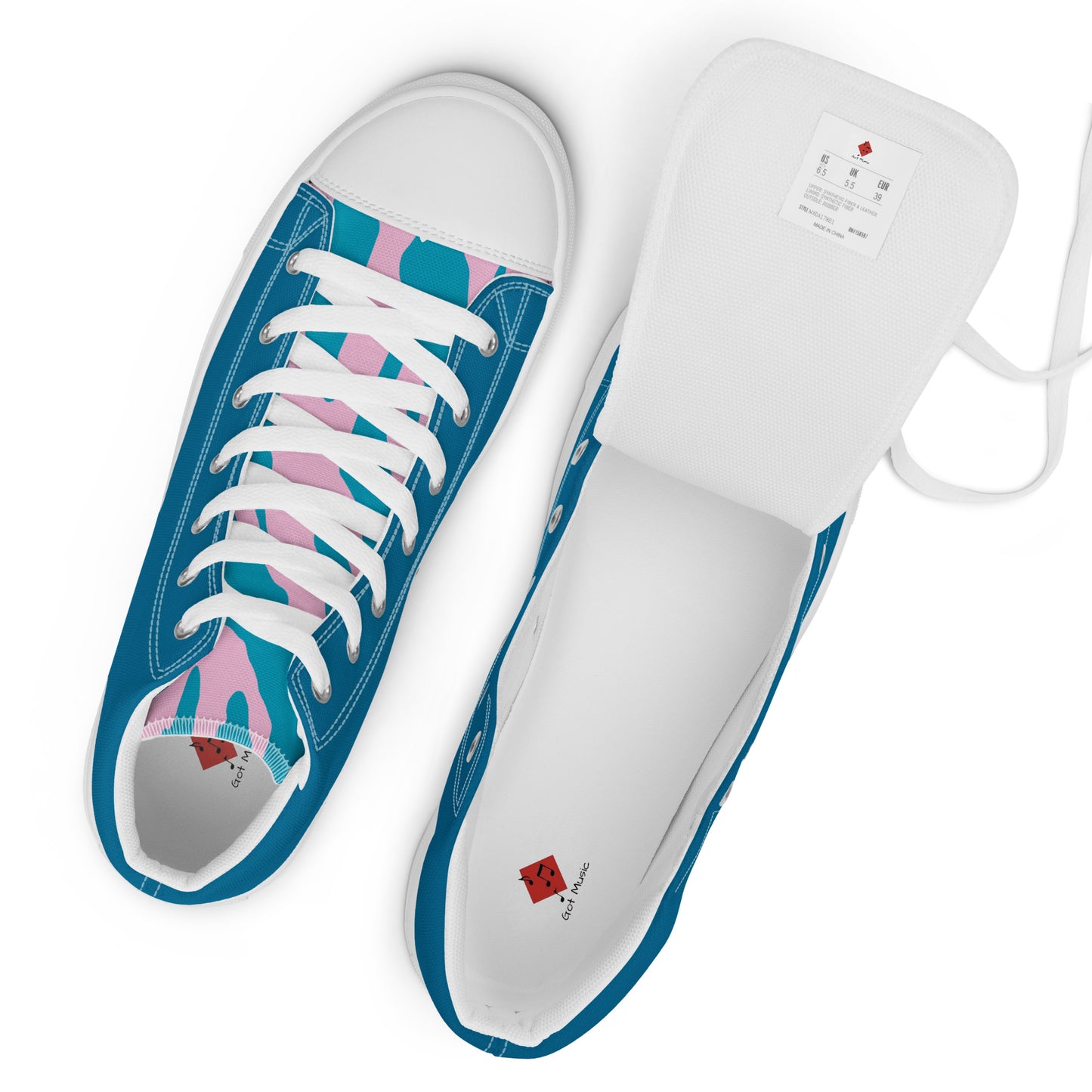 Colorful high top canvas shoes - Free Shipping Worldwide