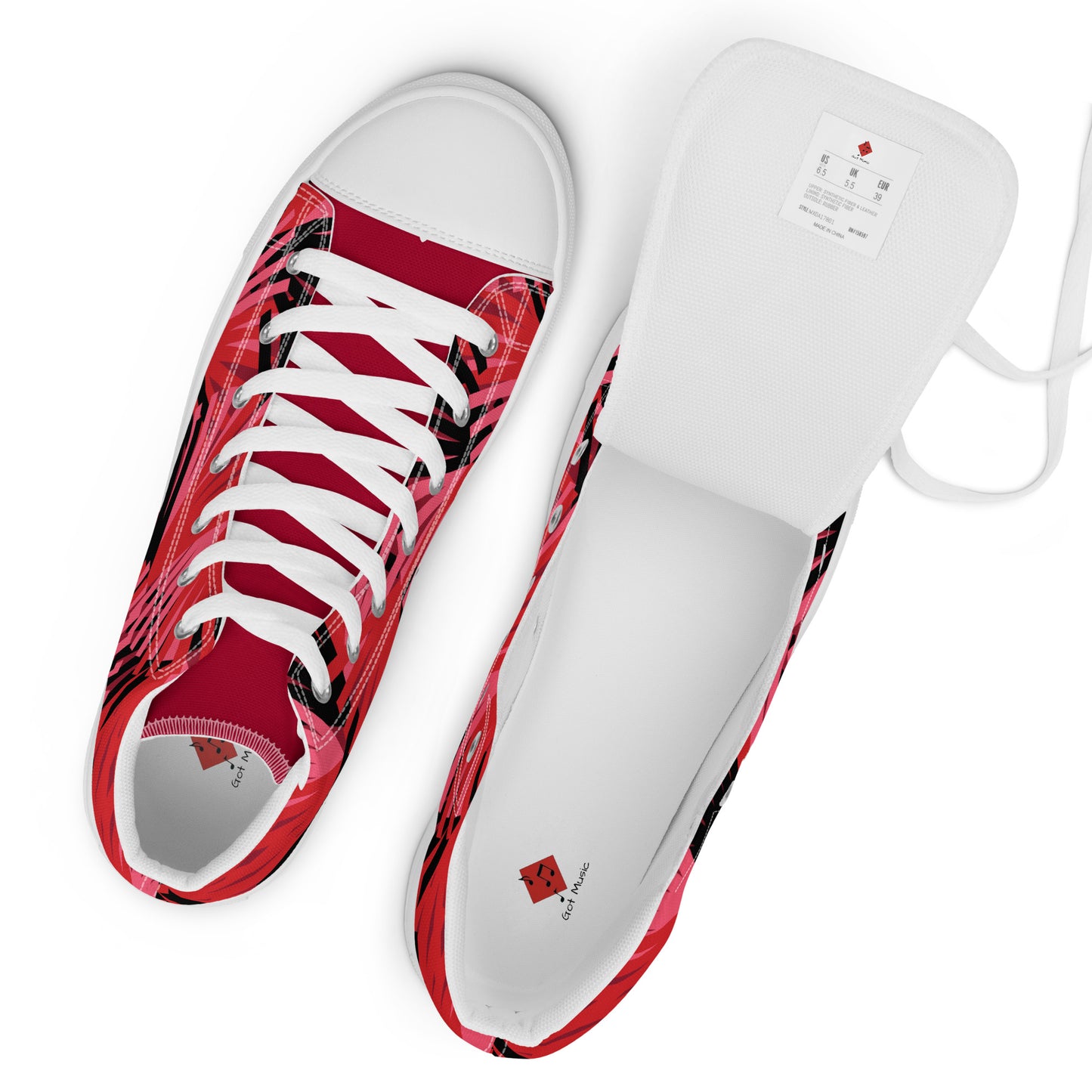 Colorful high top canvas shoes - Free Shipping Worldwide