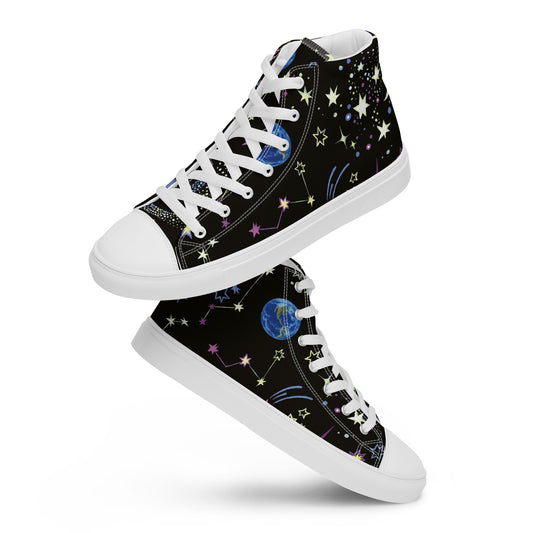 Colorful high top canvas shoes - Free Shipping Worldwide