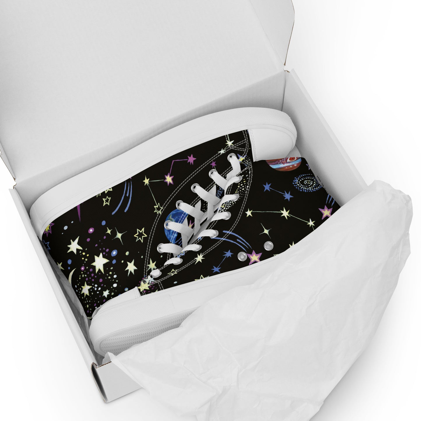 Colorful high top canvas shoes - Free Shipping Worldwide