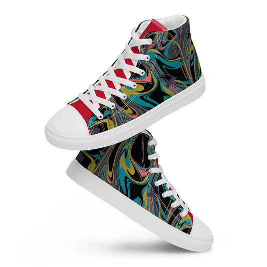 Colorful high top canvas shoes - Free Shipping Worldwide