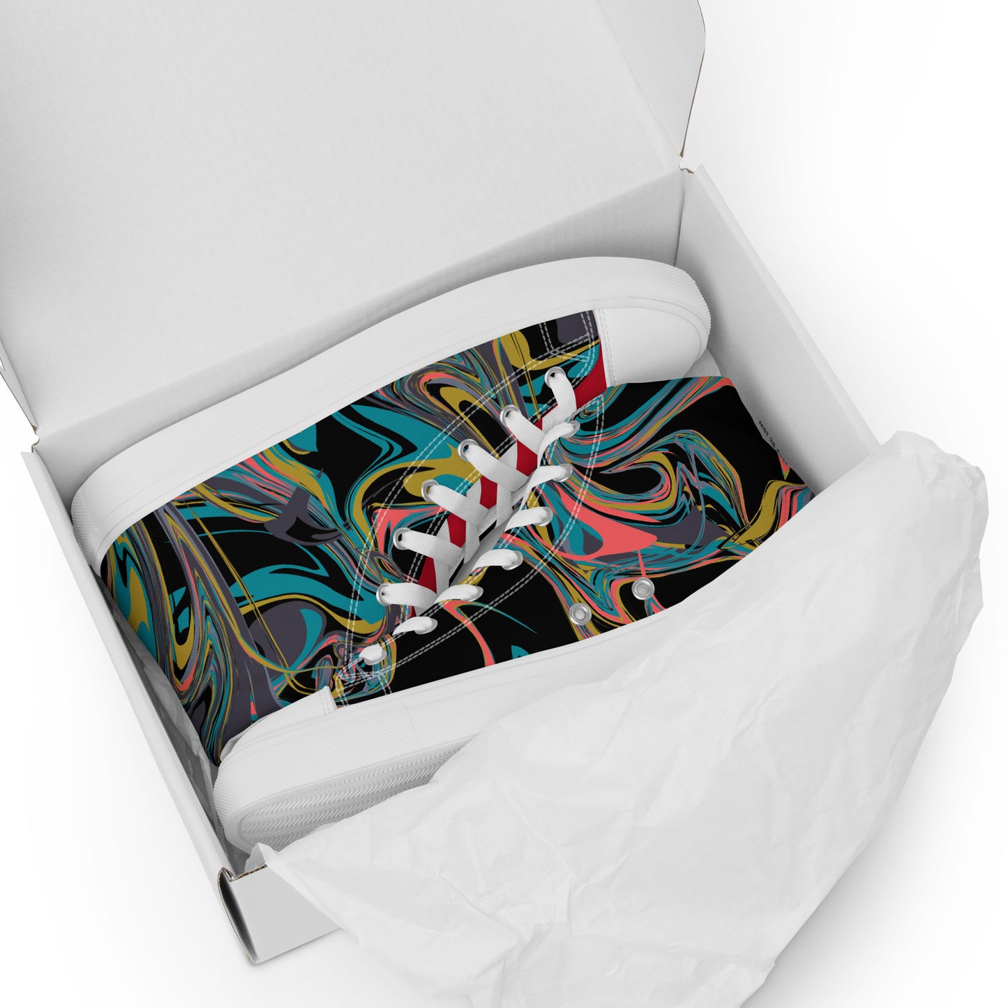Colorful high top canvas shoes - Free Shipping Worldwide