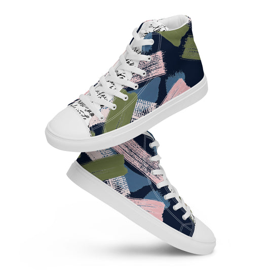 Colorful high top canvas shoes - Free Shipping Worldwide