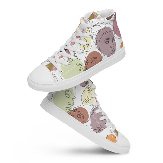 Colorful high top canvas shoes - Free Shipping Worldwide