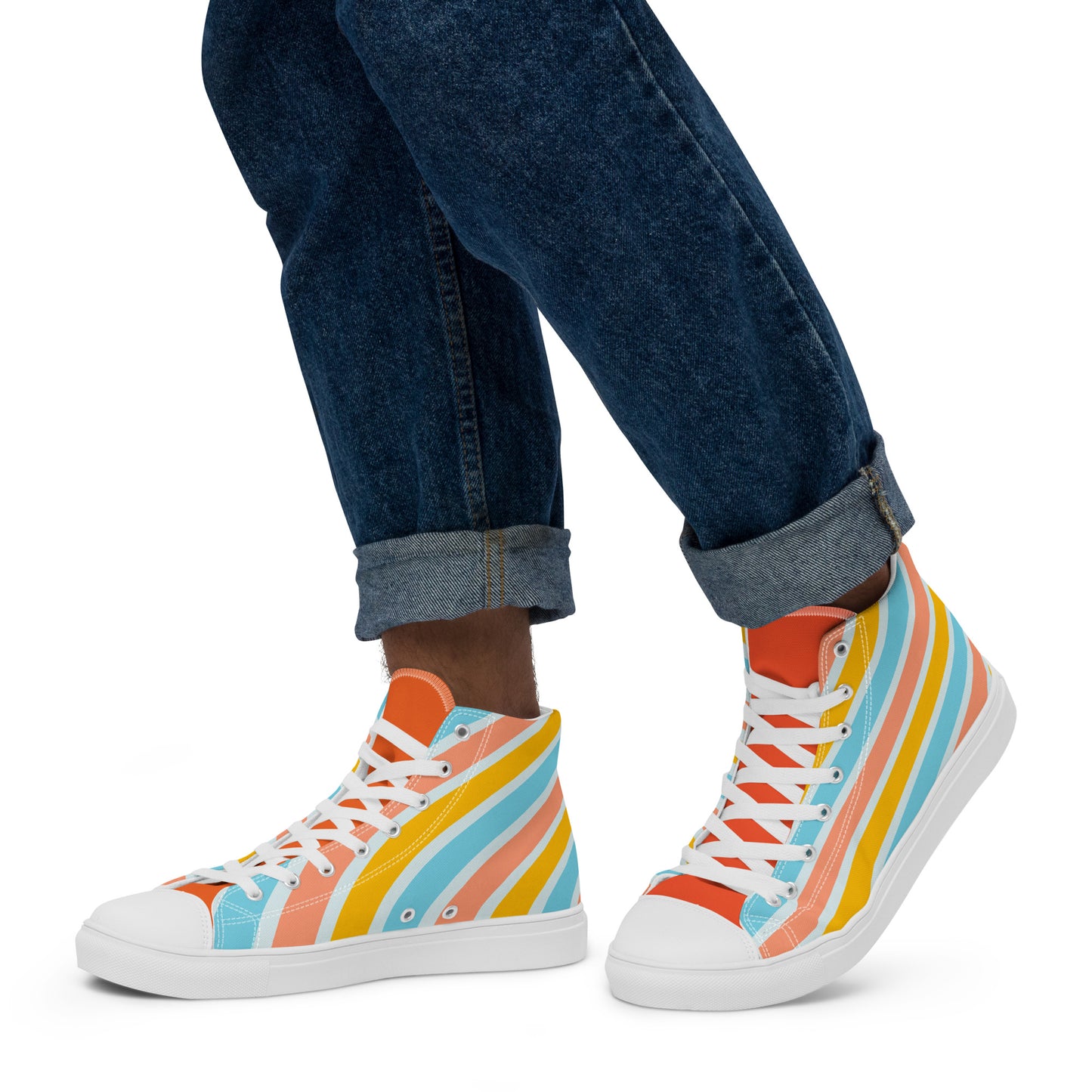 Colorful high top canvas shoes - Free Shipping Worldwide