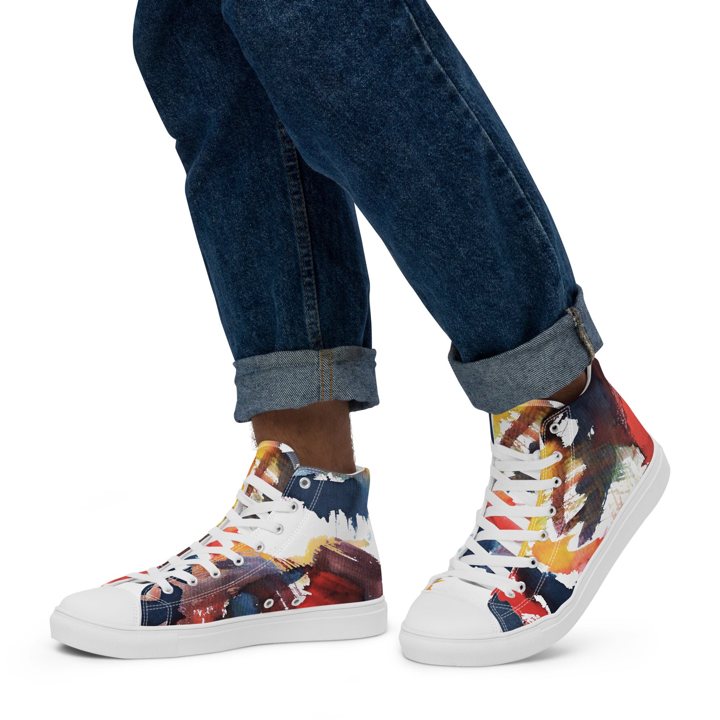 Colorful high top canvas shoes - Free Shipping Worldwide