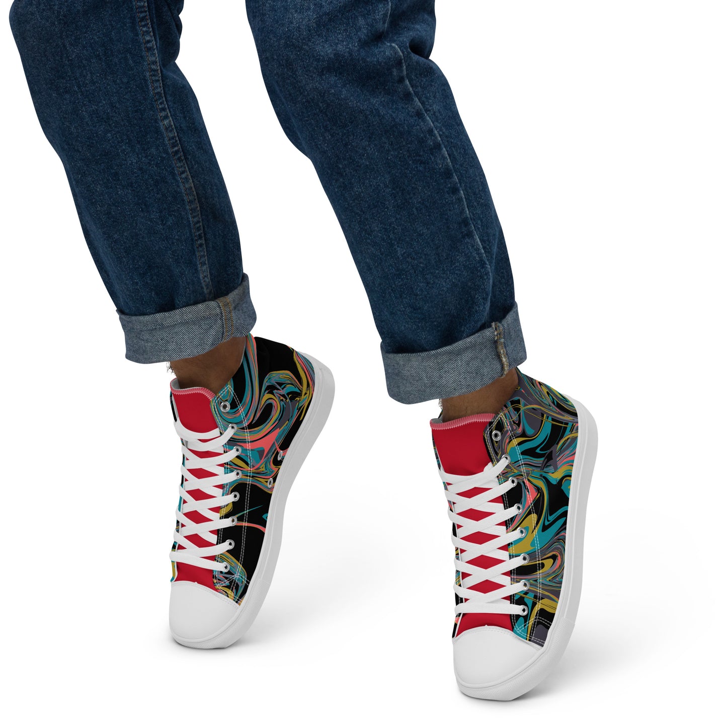 Colorful high top canvas shoes - Free Shipping Worldwide