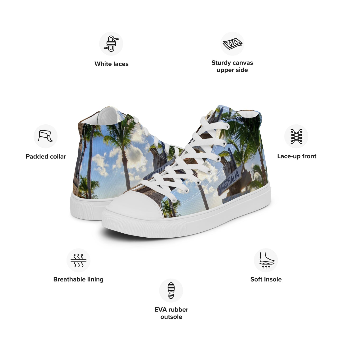 Colorful high top canvas shoes Free Shipping Worldwide