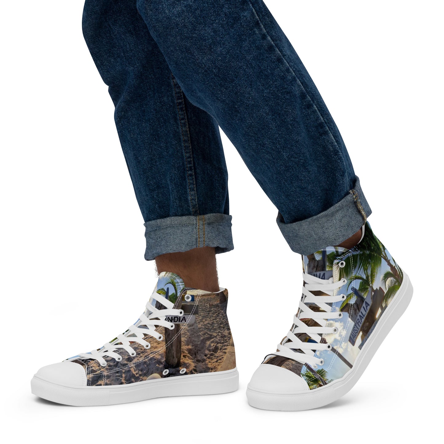 Colorful high top canvas shoes Free Shipping Worldwide