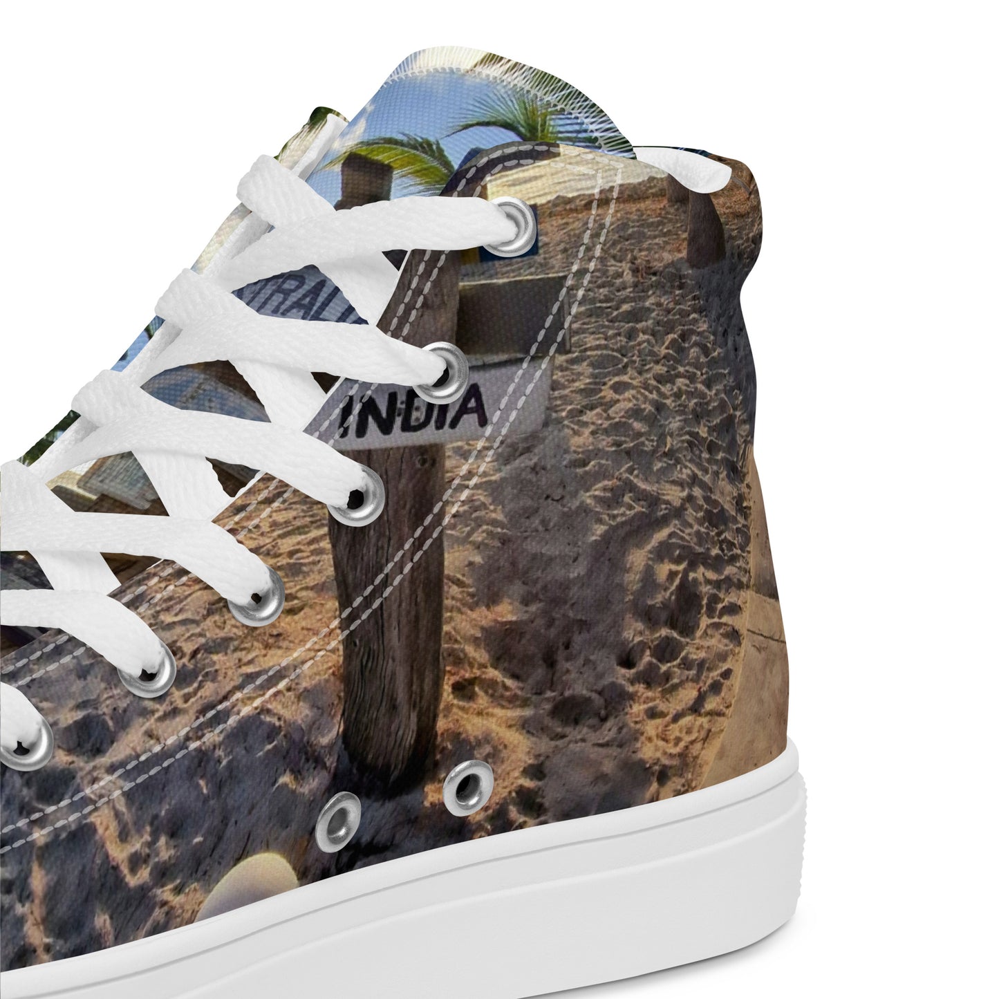 Colorful high top canvas shoes Free Shipping Worldwide