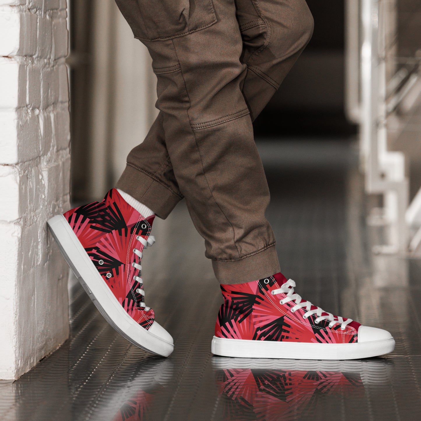 Colorful high top canvas shoes - Free Shipping Worldwide