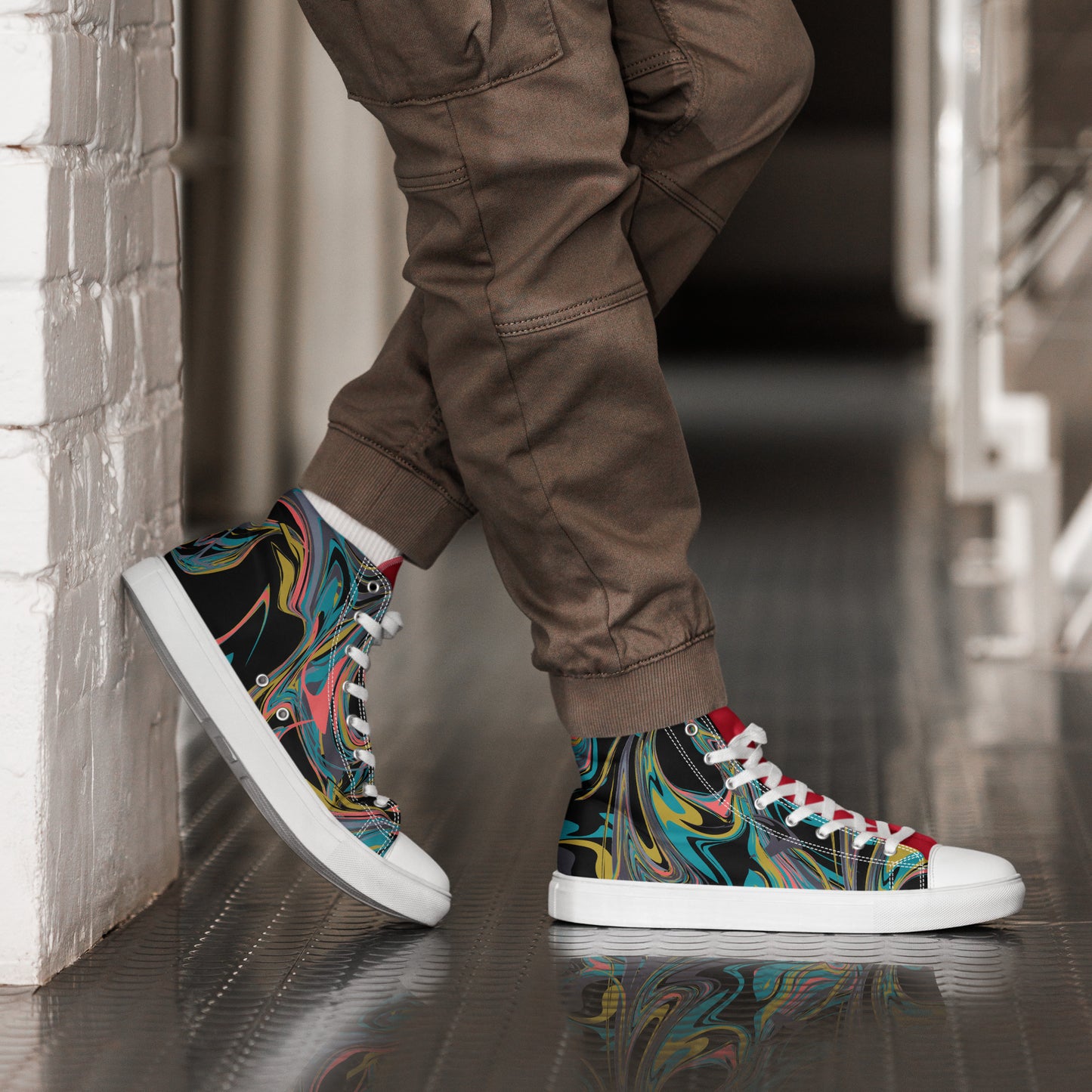 Colorful high top canvas shoes - Free Shipping Worldwide