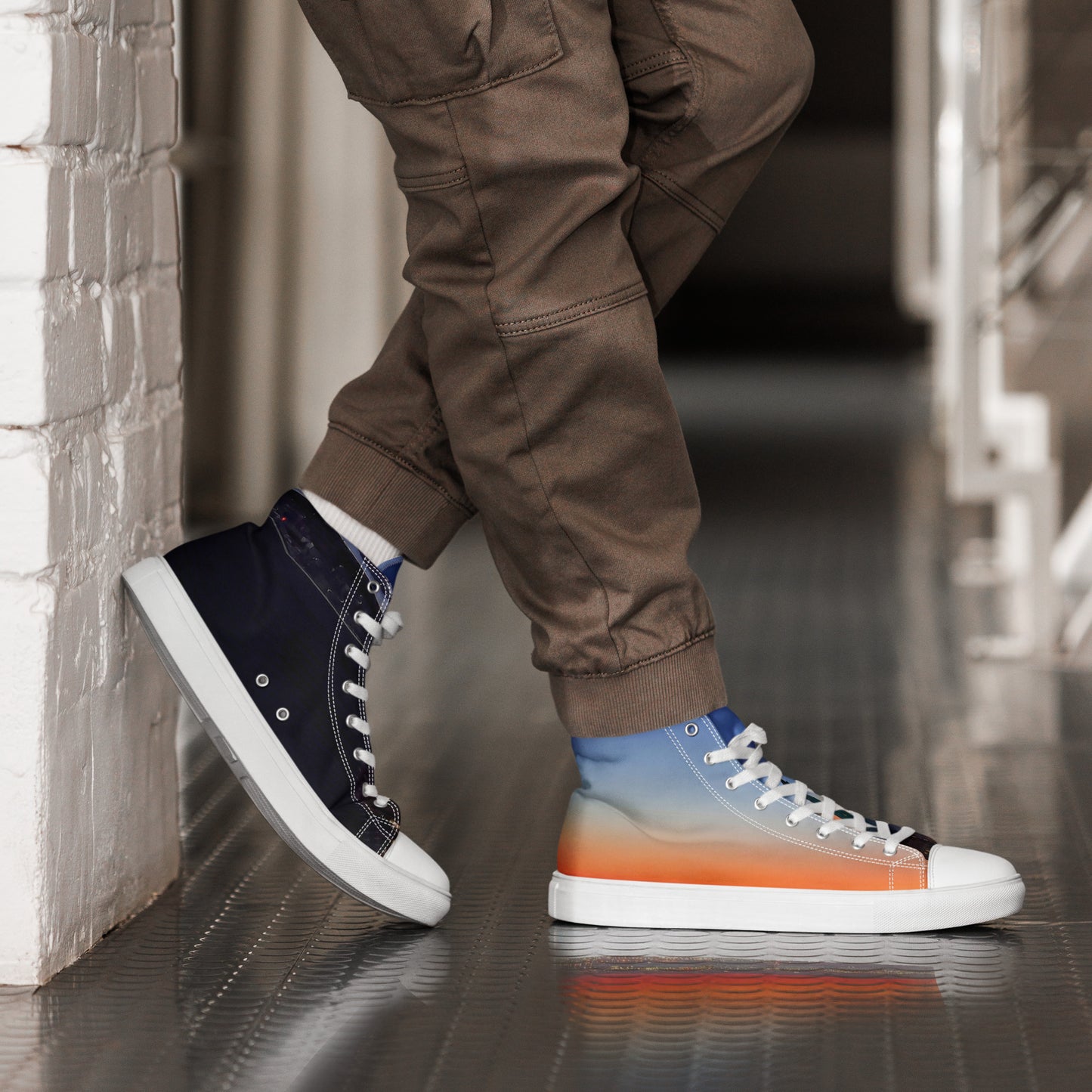 Colorful high top canvas shoes Free Shipping Worldwide